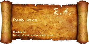 Raab Atos névjegykártya